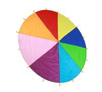 Yinhing Parachute Gym Parachute Hu Kids Play Paracaídas Multicolor para Juegos Al Aire Libre Herramienta de Desarrollo de Ejercicios Divertidos de 6 M para Niños en Edad Preescolar Niños Pequeños