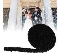 Yinhing Pearl Ribbon Cinn, Lace Ribbon Diy Ropa Hecha a Mano Decoración de Costura Bordada de 1 Yardas Cinta Perla Cosería Decoración Accesorios Accesorios (1,5 Cm Color Metal Cuadrado (1 cm de