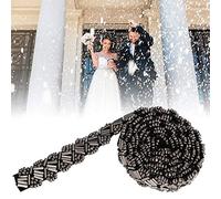 Yinhing Pearl Ribbon Cinn, Lace Ribbon Diy Ropa Hecha a Mano Decoración de Costura Bordada de 1 Yardas Cinta Perla Cosería Decoración Accesorios Accesorios (1,5 Cm Color Metal Cuadrado (Cuentas de
