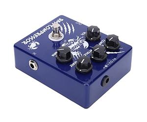 Yinhing Pedal de bajo Efecto de Punto de Presión True Bypass Carcasa de Aleación de Aluminio Claridad de Sonido Mejorada Diseño Compacto Adecuado para Bajistas Procesador de Efectos Versátil Modelo