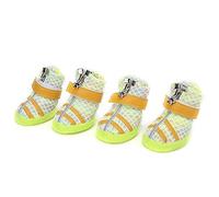 Yinhing Pequeños Zapatos para Perros, Botas para Perros Pequeños Malla Al Aire Libre Maldito Inodoro Botines 4pcs Zapatos de Medianos Grandes Botines Caminar Caminando Senderismo (4 Tamaño)