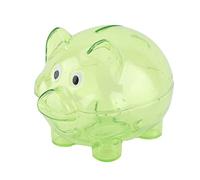 Yinhing Piggy Bank de Plástico para Niños, Piggy Banks Fácil de Usar Juguete para Regalos (Verde de tamaño pequeño)