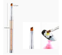 Yinhing Pincel para Pintar Nail Art Puntas Falsas Polvo Acrílico Gel Dibujo Diseño Pluma Herramientas de Manicura para Creaciones de Uñas y Toques Finales Profesionales # (Bolígrafo con boca oblicua