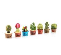 Yinhing Plants Dollhouse Plants Tiny Miniatura Plantas Suculentas Macetas para Decoración de Casa de Muñecas Juego de Muebles en Miniatura DIY para Jardín de Hadas y Decoración del Hogar
