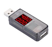 Yinhing Probador de Voltaje y Corriente USB Voltímetro LCD en Color Amperímetro con Pantalla en Tiempo Real para QC2.0 QC3.0 Carga Rápida La Carcasa de ABS Portátil Mide 3,2 Voltaje de 10 V y (BLACK)