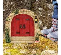 Yinhing Puerta de Hadas para árboles, Decoración Exterior en Miniatura para Niños, Accesorio Mágico de Madera para Jardín, Decoración del Hogar (#1)