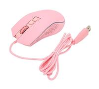 Yinhing Ratón USB 2.0 para Gaming y Oficina con retroiluminación RGB Personalizable, diseño ergonómico, Sensor óptico preciso y Acabado Rosa Elegante.