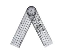 Yinhing Regla de ángulo 360 Grados Giratorio Flexible PVC Transparente Buscador de ángulo para Estudiantes Profesores Diseño Plegable Pulgadas CM Medidas Portátil para Ingeniería Artística y Dibujo