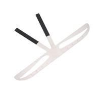 Yinhing Regla para Cejas Herramienta de Medición de Cejas de Acero Inoxidable de 3 Puntos con Plantilla de Plantilla y Diseño de Onduladas en una Encantadora Caja de Madera (estándar Embalaje