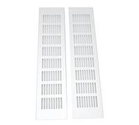 Yinhing Rejilla de Ventilación de Aleación de Aluminio de 2 Piezas para Ventilación de Gabinete Plateada de 80x600 Mm para Armario Disipación de Calor del Gabinete de Zapatos Placa de de 600 Mm