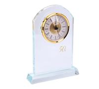 Yinhing Reloj de de Elegante Grabado en 3D Moderno Reloj Decorativo de Mesa de Cuarzo para Aniversario, Boda, Regalo de Cumpleaños, Estante de Escritorio de Oficina en Casa