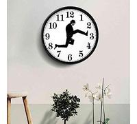 Yinhing Reloj de Pared silencioso Inspirado en Ministerio de Paseos Tontos, diseño Redondo con números Grandes, batería incluida, Ideal para Oficina y hogar Decorativo