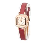 Yinhing Reloj de Pulsera de Cuarzo Femenino de Moda con Pantalla Analógica de Diseño Elegante y Cómoda Correa de PU Color Rojo Elegante para Cualquier Ocasión (Rojo)