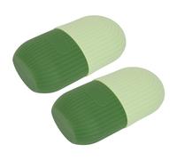 Yinhing Rodillo de Hielo Facial de Silicona Patrón 2 Piezas (GREEN) | Paquete de masajeador facial de silicona que reduce la hinchazón de los ojos y la cara, herramienta fría para spa en casa,