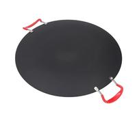 Yinhing Sartén para Parrilla Coreana, Antiadherente, Redonda, para Barbacoa, Portátil, para Acampar Al Aire Libre, Hogar, Bandeja de Barbacoa con de Silicona, Construcción de Hierro para Carne,