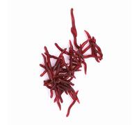 Yinhing Señuelo de Pesca 4 Cm Lombriz de Tierra de Imitación Suave Cebo de Mar Señuelos de Lombriz de Sangre Cebos Artificiales para Pesca de Agua Dulce y Salada Juego de 100 Piezas para una Captura