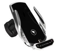 Yinhing Soporte para Teléfono con Detección de Coche de 15W, Carga Rápida, Compatibilidad con Rotación de 360°, Accesorio Ideal para Coche Tipo C (Silver)