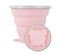 Yinhing Taza Plegable de Silicona con Correa de Mano Taza de Viaje Plegable de 270ml para Actividades Al Aire Diseño de Silicona que Ahorra Espacio en (270ml)
