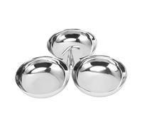 Yinhing Tazones para Servir Refrigerios Tazones para Refrigerios Plateados 3 Plato para de Acero Inoxidable 304 Tazón para Servir Nueces Fácil de Usar en 3 Pulgadas Apto para Lavavajillas Apto para