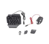 Yinhing Teclado Compacto de 35 Teclas con iluminación RGB para Juegos móviles, Compatible con CODM y PUBG, Incluye convertidor KeyMander 2 y Adaptador IOGEAR, Ideal para Jugadores Profesionales