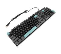 Yinhing Teclado para Juegos con Cable con Letra Grande de [Nombre de Marca] Teclado Ergonómico Retroiluminado USB para Personas Mayores con Diseño de Letras Grandes Panel Elevado contra Derrames