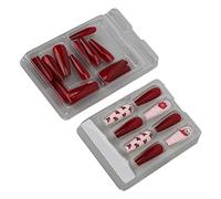 Yinhing Uñas Postizas Navideñas, 30 Piezas de Uñas Postizas a Presión con Diseño Elegante y Apariencia Vívi para Mujeres, Niñas, Fiestas, Bodas, Uso Diario (Tipo 2)