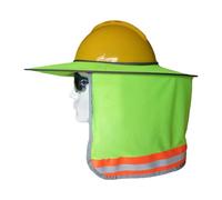 Yinhing Visera de Casco con Protección Solar, Parasol Reflectante de Seguridad para Trabajos de Construcción Al Aire Libre, con 4 Opciones de Color para Protección del Cuello y los Ojos (GREEN)