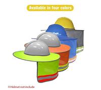 Yinhing Visera de Casco con Protección Solar, Parasol Reflectante de Seguridad para Trabajos de Construcción Al Aire Libre, con 4 Opciones de Color para Protección del Cuello y los Ojos (YELLOW)