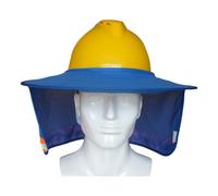 Yinhing Visera de Casco con Protección Solar, Parasol Reflectante de Seguridad para Trabajos de Construcción Al Aire Libre, con 4 Opciones de Color para Protección del Cuello y los Ojos (BLUE)