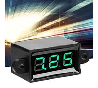 Yinhing Voltímetro Digital de 0,28 Pulgadas, Dos Cables, CC 3,0, 30V, Pantalla LED, Medidor de Alto Voltaje con Luz de Fondo Roja (Retroiluminación de fuente verde)