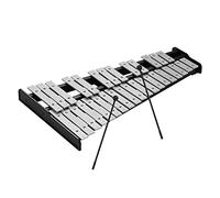 Yinhing Xilófono, Glockenspiel con Mazos Instrumento Musical de Percusión con Bolsa de Transporte 32 Nota Xilófono Educativo Glockenspiel Base Madera Barras Aluminio Sólido Melodica