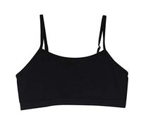 YINI - Vuelta al cole. Top sujetador ajustable con tirantes en los hombros, para niñas y chicas, 3 unidades Negro Negro ( XL