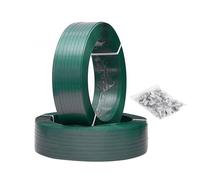 Yinian Carrete de Fleje Resistente para Palets Rollo de Fleje de Embalaje Poliéster con 100 Hebillas Herramientas de Flejado 16mm x 0,8mm - 1200 Metros Resistencia a la Tracción 530 kg(Color:Verde)