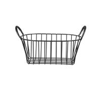 Yinj9562fg Cesta de hierro para frutas y verduras, cesta de almacenamiento de alimentos, forjada a mano, alambre de metal, frutas para cocina y uso doméstico