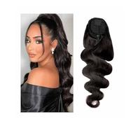 Yinj9562fg Coleta Postiza Body Wave Drawstring Ponytail Natural Black Brazilian Virgin Hair Pieces Clip In Wavy Ponytail Extensions for Women Extensiones Coleta(22inches)