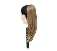 Yinj9562fg Coleta Postiza Extensión de Cola de Caballo Larga y Recta con cordón Ajustable, de 45 cm, de Fibra sintética Resistente al Calor, con Clip for Mujer. Extensiones Coleta(M12-14)