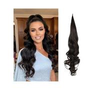 Yinj9562fg Coleta Postiza Extensiones de Cabello sintético for Cola de Caballo Ondulada de 26 Pulgadas de Largo, Flexibles y envolventes, for Uso Diario. Extensiones Coleta(1B)