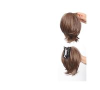 Yinj9562fg Moños Postizos Extensión de Cola de Caballo Alta, Corta, Recta y despeinada con Pinza for el Pelo for Mujer Moño Postizo Pelo Natural(4/30HL)