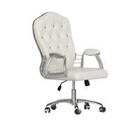 Yinj9562fg Silla ajustable moderna de lujo para ordenador, libro, silla giratoria para ascensor para oficina, cómoda silla sedentaria con respaldo alto para uso doméstico Ergonómico (blanco)