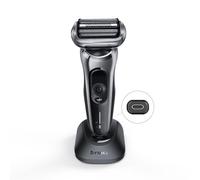 Yinke 3.5V/12V Cargador de Maquinilla de Afeitar Base USB-C para Braun Serie 9/7/5 Maquina de Afeitar Hombre Llévala Contigo Cuando Viajes para Guardar Higiénicamente Afeitar en el Bañ(Negro)