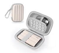 YINKE Funda Estuche para Samsung T7 Shield/ T9 / T7 / T7 Touch Portable SSD 500GB 1TB 2TB,Bolso Caja Externo SSD Cables Viajar Protege Antigolpes Cubrir Bolsa (Blanco)