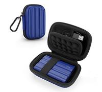 YINKE Funda Estuche para Samsung T7 Shield/ T9 / T7 / T7 Touch Portable SSD 500GB 1TB 2TB,Bolso Caja Externo SSD Cables Viajar Protege Antigolpes Cubrir Bolsa (Azul)