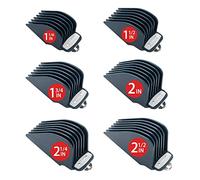 Yinke Guías de corte para cortapelos Wahl con clip de metal de modelo 1.25 pulgadas y 1.5 pulgadas y 1.75 pulgadas y 2.25 pulgadas y 2.5 pulgadas, se adapta a la mayoría de cortapelos Wahl de tamaño completo (6 unidades, azul)