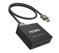 Yinker Divisor HDMI 4K 1 en 2 salidas, divisor HDMI de 2 vías 1x2 4Kx2K @30Hz con adaptador de CA, espejo duplicado para PS4 Fire Stick HDTV