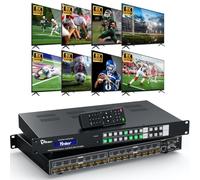 Yinker Matriz HDMI 8K 8x8 con GUI web, divisor de conmutación de matriz HDMI 2.1 8K a 60Hz 4K a 120Hz, matriz de video de montaje en rack 1U con EDID inteligente, incrustación y desincrustación de