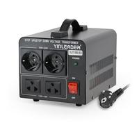 Yinleader 1500W Transformador Reductor de Voltaje de 1500VA EE.UU. - Convertidor de Energía de 220 Voltios - 220V / 110V 1500W Estabilizador de voltaje automático