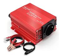 Yinleader 500W Inversor de Corriente, DC 12V y 220V-240V, Conversor de para Coche, convertidor de tensión doble USB Power Inverter CC 12 V AC 230 V, transformador con toma eléctrica