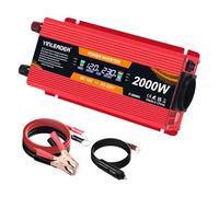 Yinleader Inversor de corriente 900 W/2000 W 12 V 230 V LCD con 2 USB