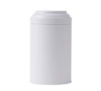 YiNLuax Botes de té de metal de forma redonda con tapas, recipientes vacíos decorativos de hojalata corta