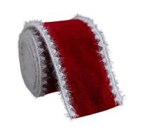 YiNLuax Cinta decorativa navideña con ribete suave, ejemplar para envolver regalos, guarniciones de fiesta y compromisos navideños, cinta de tela de alta calidad